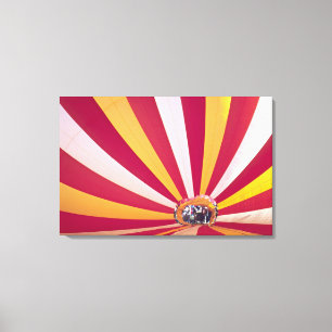 Mensen vullen een hete luchtballon, Fort Collins, Canvas Afdruk
