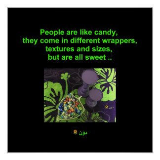 MENSEN ZIJN ALS SNOEP PERFECT POSTER