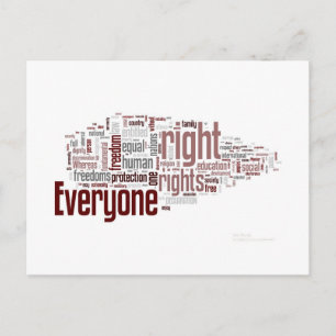 Mensenrechten Briefkaart