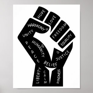 Mensenrechten eerste Sticker Poster