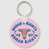 Mensenrechten: Floral Uterus Sleutelhanger (Achterkant)