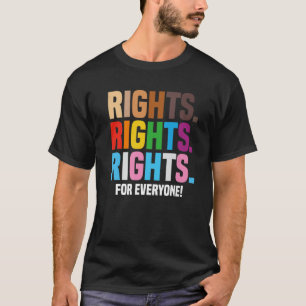 Mensenrechten LGBTQ Racial Justice Pride BLM Equal T-shirt