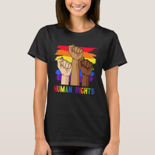 Mensenrechten Macht Eerste LGBT Pride Gay Lesbisch T-shirt