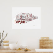 Mensenrechten Poster (Keuken)