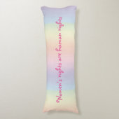 Mensenrechten: Rainbow Pillow Lichaamskussen (Voorkant Verticaal)