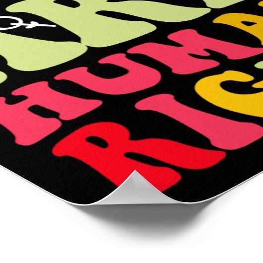 Mensenrechten zijn feministisch 1973 poster (Hoek)