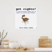Mensenrechtenartikel Poster (Keuken)