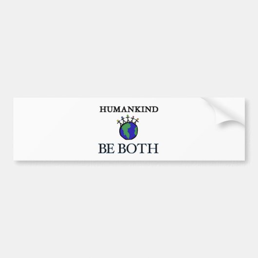 mensheid bumpersticker (Voorkant)