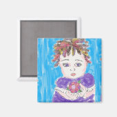 Mensonge Mensonge Jolie Petite Fille Magnet (Recto/Verso)