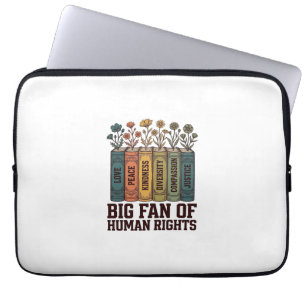 Mensrechten Boek Bloemen Vintage Vector Design_1 Laptop Sleeve
