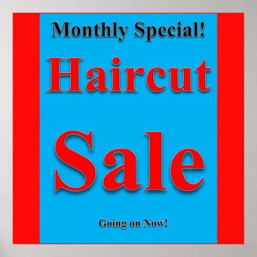 Mensuel spécial Haircut Vente Poster Matte (Devant)