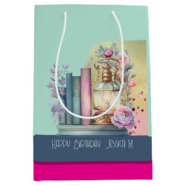 Menta magenta stalen blauwe boekwekkers pastel medium cadeauzakje