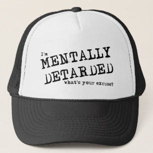 Mentaal Gehandicapte Grappige Hoed Humor Trucker Pet