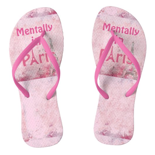 Mentaal in Parijs Teenslippers (Voetbed)