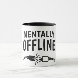 Mentaal Offline – Grappige Introvert Stemmingscita Mok