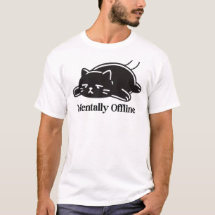 Mentaal Offline Grappige Introvert Stemmingsontwer T-shirt