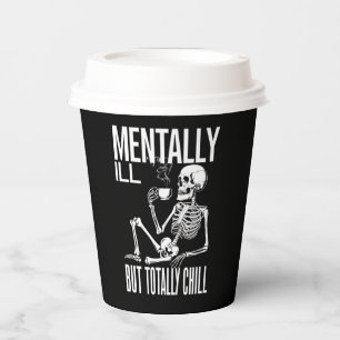 Mentaal Onstabiel Maar Totaal Chill Halloween Kost Papieren Bekers