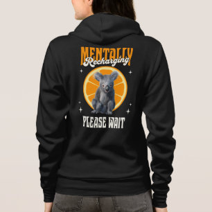 Mentaal Opladende Koala Introvert Stemming Ontwerp Hoodie