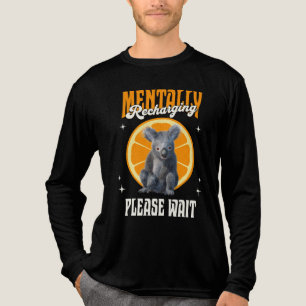 Mentaal Opladende Koala Introvert Stemming Ontwerp Tri-Blend Shirt