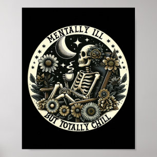 Mentaal ziek maar totaal koud gotisch skelet Dri Poster