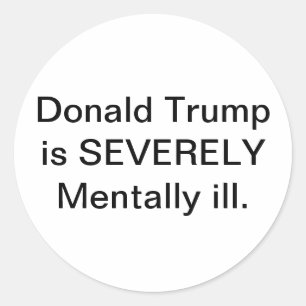 Mentaal zieke Gekke Trump Noten Hankamer Artjunkha Ronde Sticker