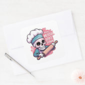 "Mental Bake Down" Skull Baker Stickers - Grappig (Envelop)