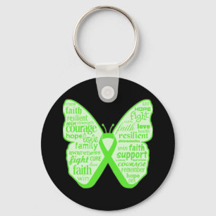 Mental Health Awareness Butterfly Ribbon Sleutelhanger