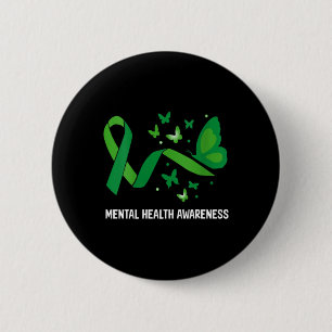 Mental Health Awareness Butterfly Sticker Ronde Button 5,7 Cm