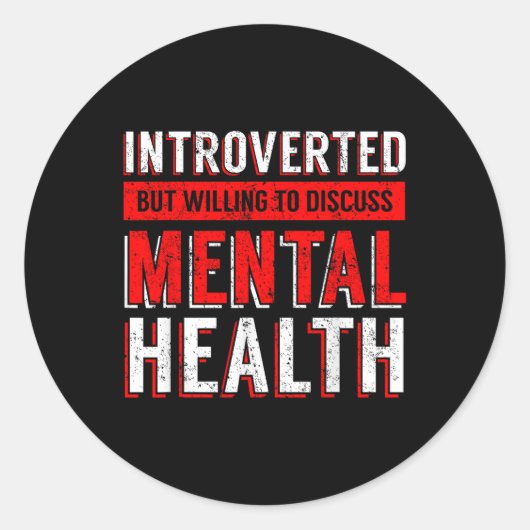 Mental Health Awareness Depression  Ronde Sticker (Voorkant)