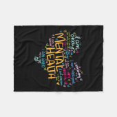 Mental Health Awareness geeft Depressie Fleece Deken (Voorkant (Horizontaal))