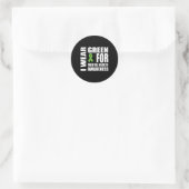 Mental Health Awareness Green Ribbon Support Ronde Sticker (Tas)