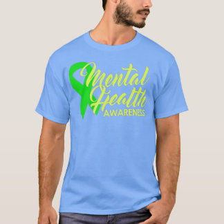 Mental Health Awareness Green Ribbon  T-shirt