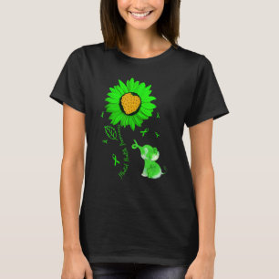 Mental Health Awareness Green Sunflower Ribbon Ele T-shirt