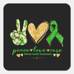 Mental Health Awareness Maand   Gezondheidskwestie Vierkante Sticker