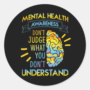 Mental Health Awareness Maand   Kies om te leven Ronde Sticker