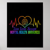 Mental Health Awareness Maand Live Liefde Acceptee Poster (Voorkant)
