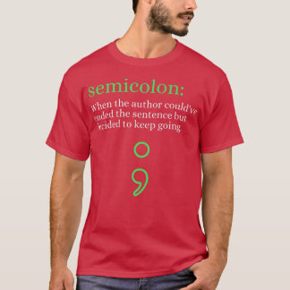 Mental Health Awareness Month, Semicolon Definitio T-shirt
