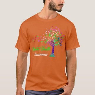 Mental Health Awareness Ribbon Tree T-shirt
