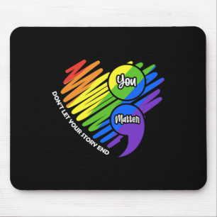 Mental Health Awareness Semicolon LGBTQ Zelfmoord  Muismat