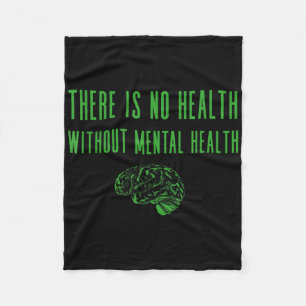 Mental Health Awareness Shirt - Groen Einde De Sti Fleece Deken