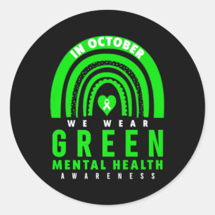 Mental Health Awareness Shirt - Wereldwijde geeste Ronde Sticker
