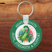 Mental Health Awareness - Support Strength Support Sleutelhanger (Voorkant)