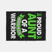 Mental Health Awareness Tante van de mentale krijg Fleece Deken (Voorkant (Horizontaal))