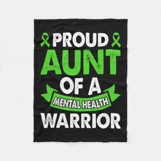 Mental Health Awareness Tante van de mentale krijg Fleece Deken
