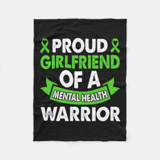 Mental Health Awareness Vriendin Warrior Mental Fleece Deken