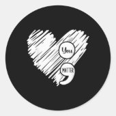 Mental Health Awareness Week Semicolon Suicide Pre Ronde Sticker (Voorkant)