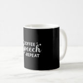 Mental Health Coffee Speech Repeat Awareness Koffiemok (Voorkant rechts)