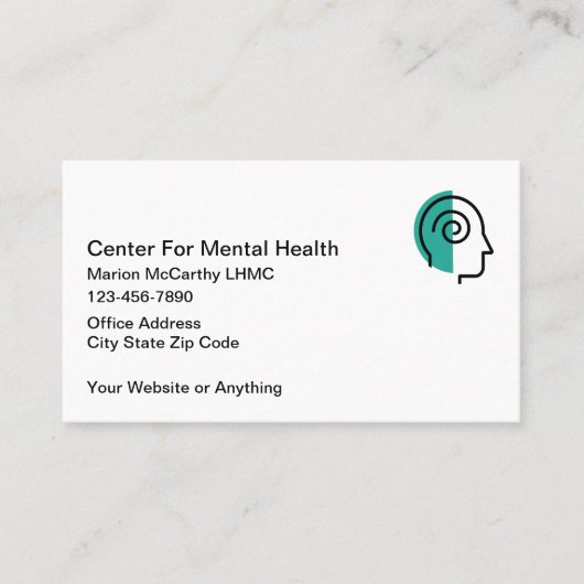Mental Health Counselor Business Cards Visitekaartje (Voorkant)