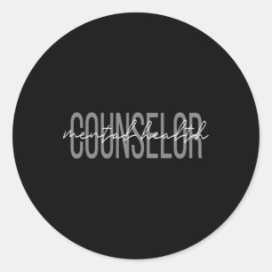 Mental Health Counselor Mental Awareness Therapist Ronde Sticker
