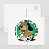 Mental Health Dog Briefkaart (Voorkant / Achterkant)